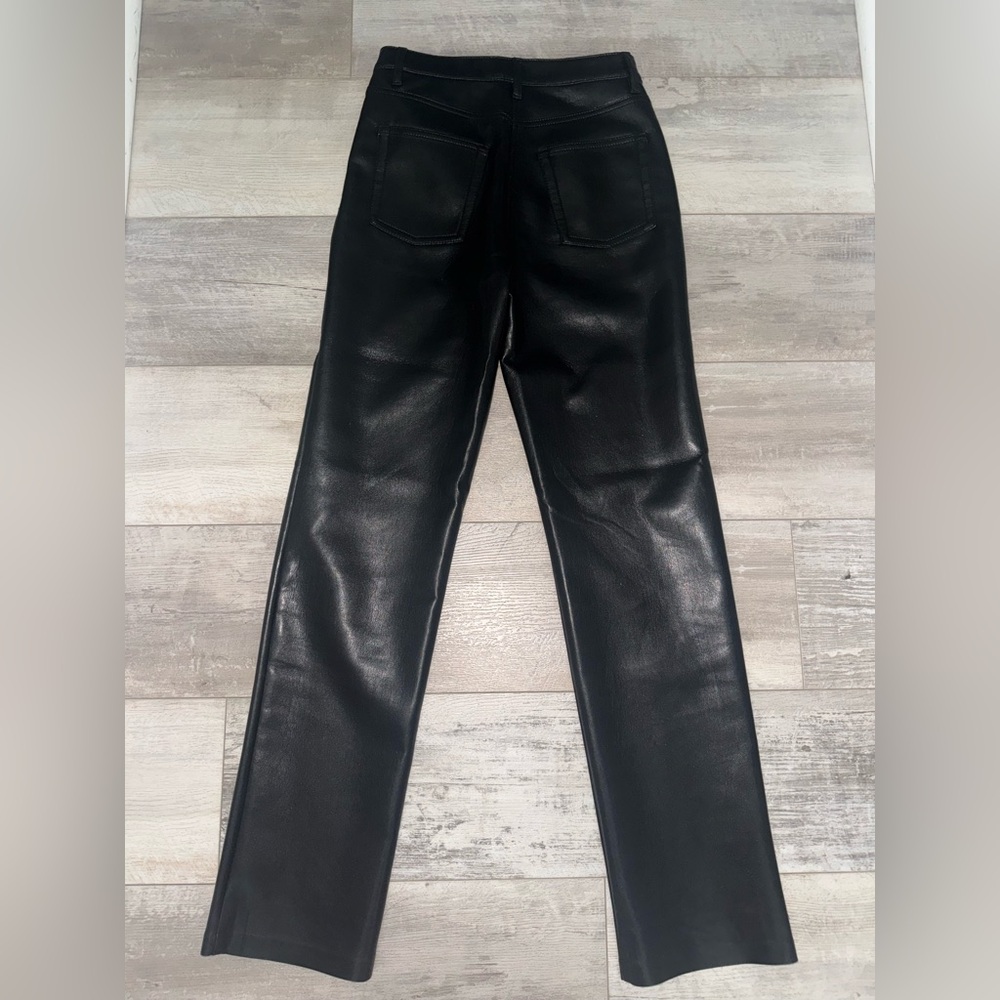 Wilfred Black Faux Leather The Melina Pants Size 0 - Picture 3 of 6